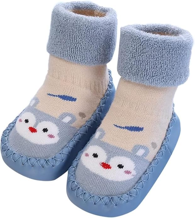 Anti-Slip Soft Cotton Shoe-Socks for Toddlers & Infants